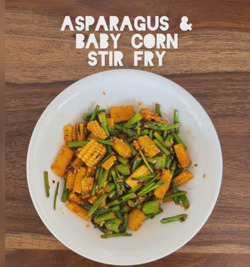 ASPARAGUS & BABY CORN STIR FRY