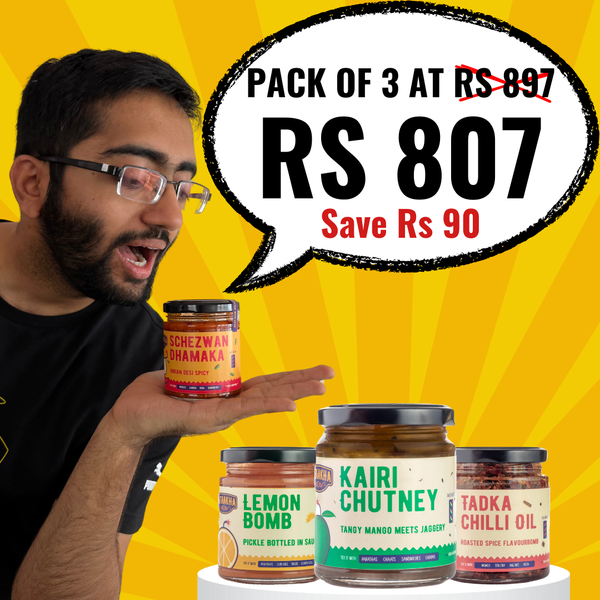 Pataakha Combo: Choose ANY THREE Flavours (Full Sized Jars)