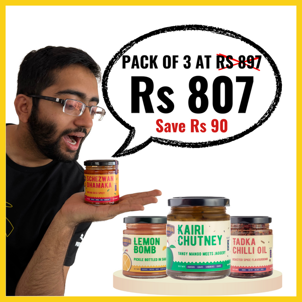 Pataakha Combo: Choose ANY THREE Flavours (Full Sized Jars)