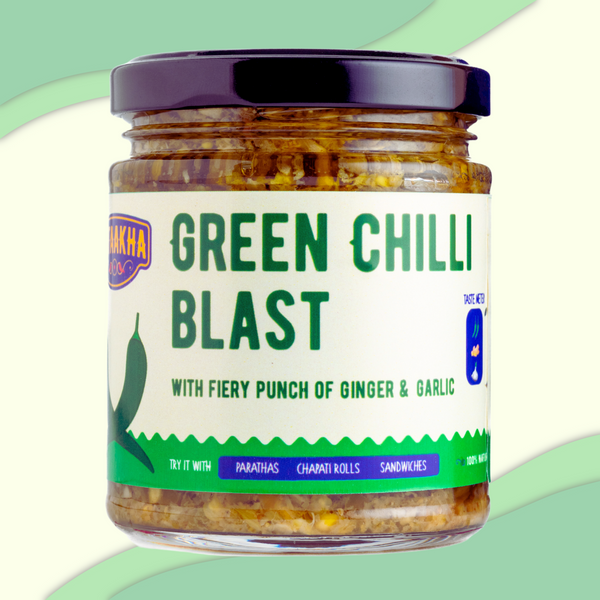 Pataakha Chutneys | Green Chilli Blast + Kairi Chutney | Spicy+Sweet | Pack of 2